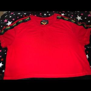 Red crop top